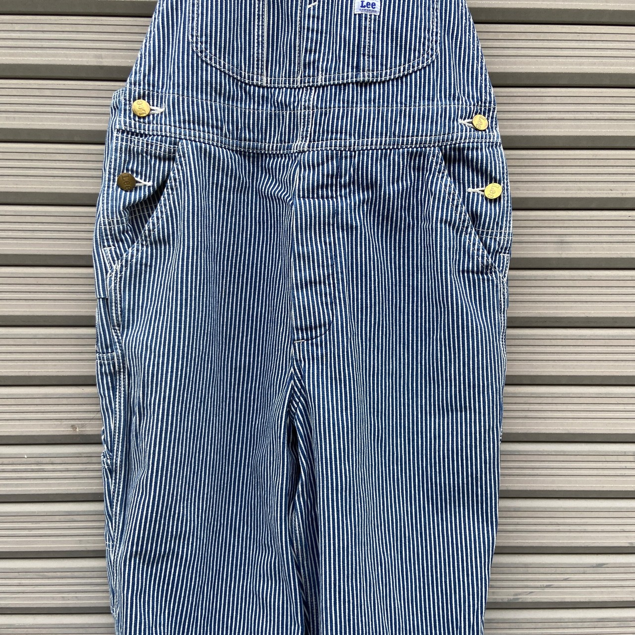Lee リー ヒッコリーストライプ デニム オーバーオール メンズW30 古着 