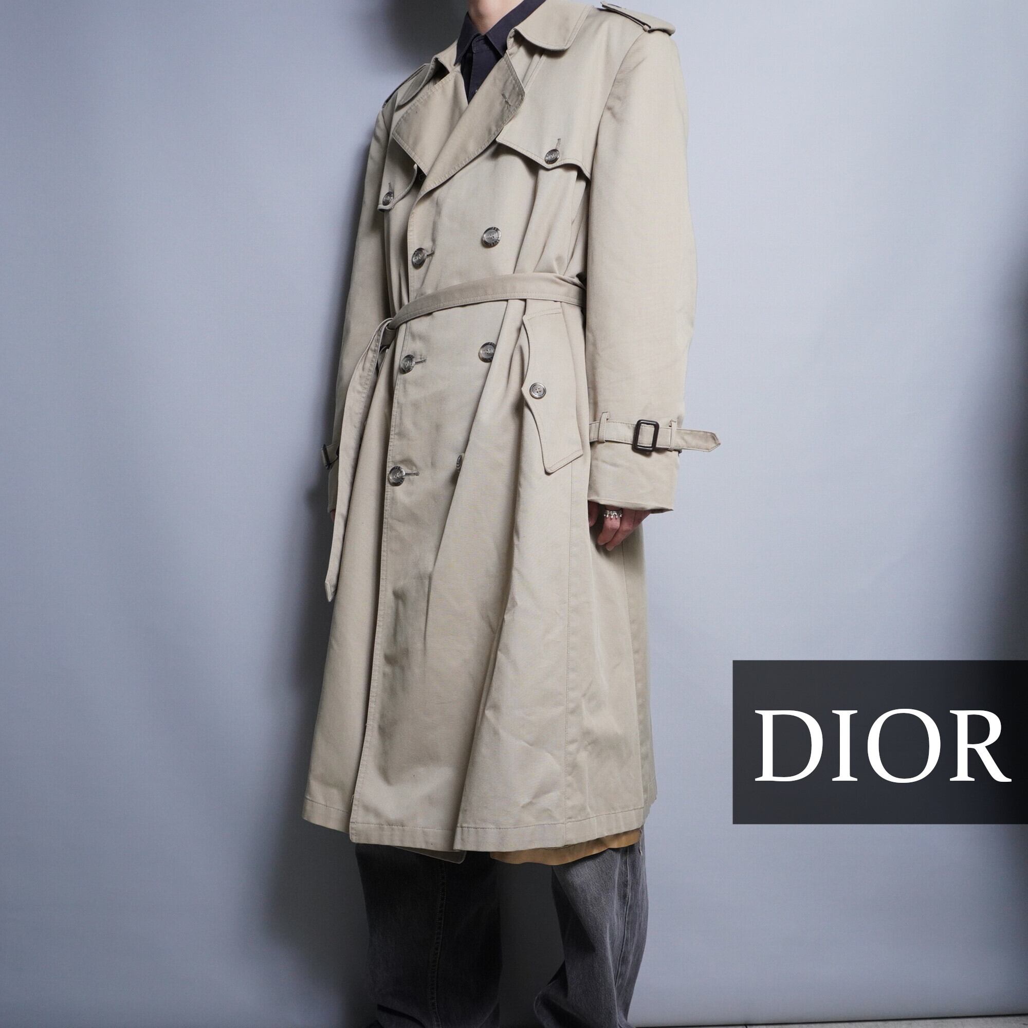 【Christian dior】クリスチャンディオール“完品”トレンチコート　ベージュ 40R