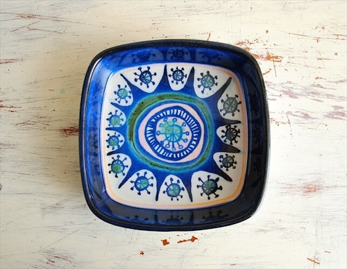 Royal Copenhagen Fajance Tenera スクウェアトレー 11cm プレート Marianne Johnson ロイヤルコペンハーゲン ファイアンス 北欧 アンティーク_220413 ig2400