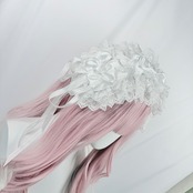 ♡【全3色】MAID Princess flower フリルレース リボンヘッドドレス light blue ♡