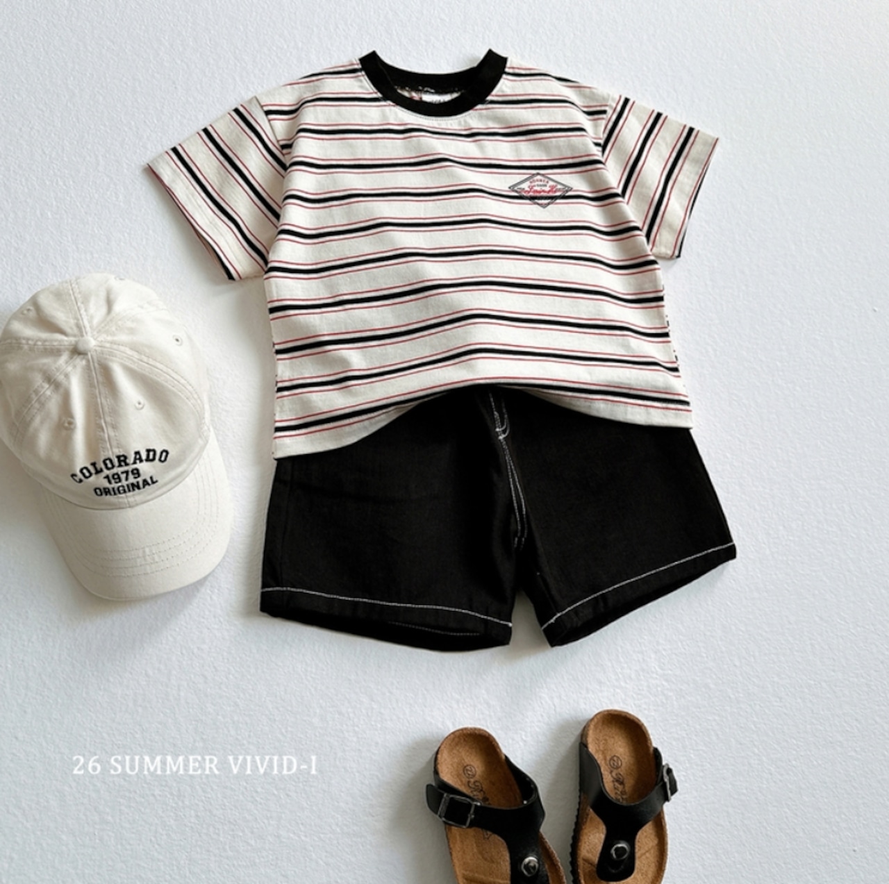 【取寄/韓国直送】VIVID-I 26/SM マルンボーダーTシャツ|夏服|韓国子供服