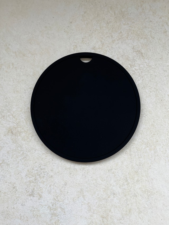 シリコン鍋敷き　タワー丸型(黒)