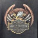 00s Harley-Davidson 鷲 イーグル エンジン 88 バイカー T-Shirt ヴィンテージ ハーレー ブラック XL フェード ロゴ 半袖 BLK