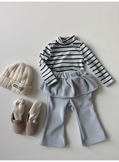 ルプティモ / le petit mo / ストライプハーフタートル / 韓国子供服 / キッズ / 26winter〖取寄〗*XS~XL*