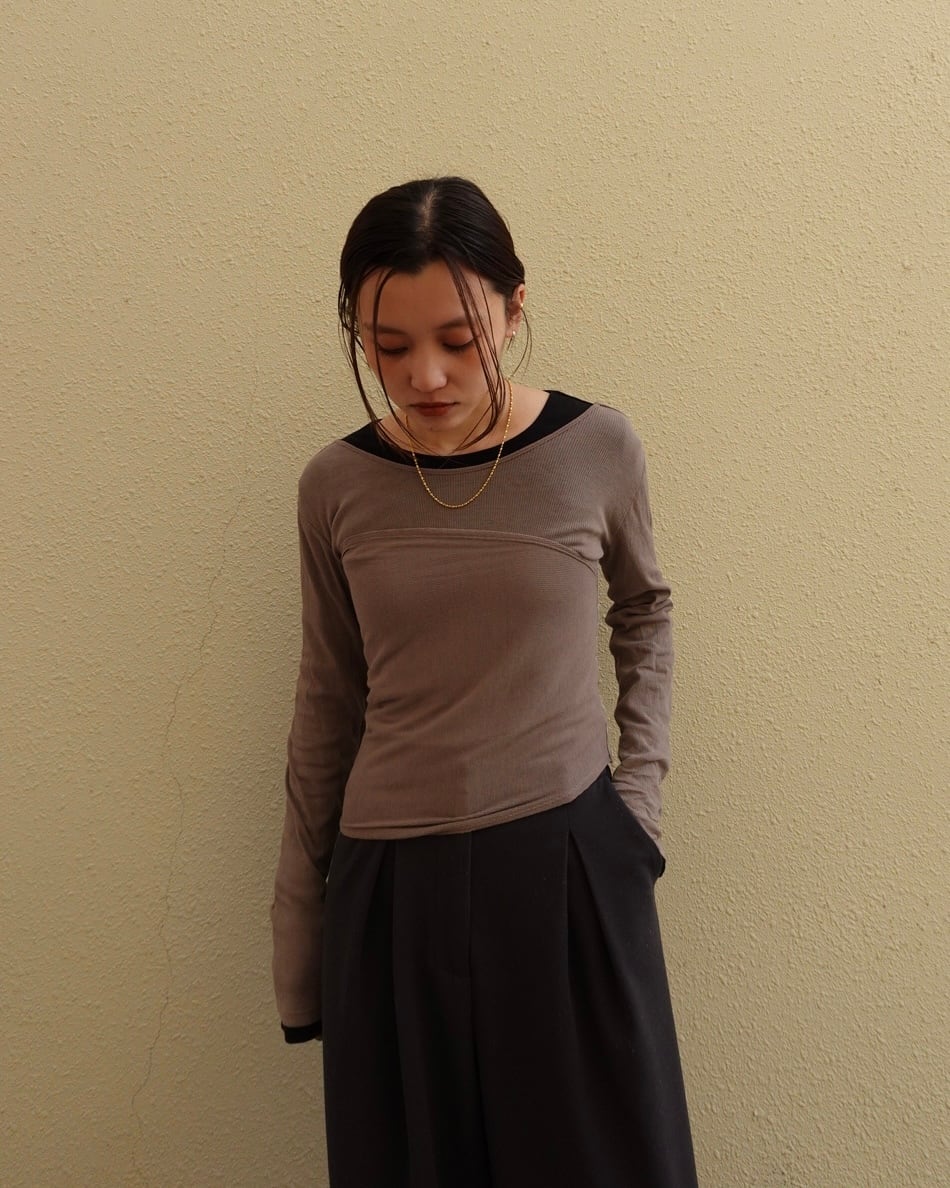 bustier set tops 【beige】 | quūi