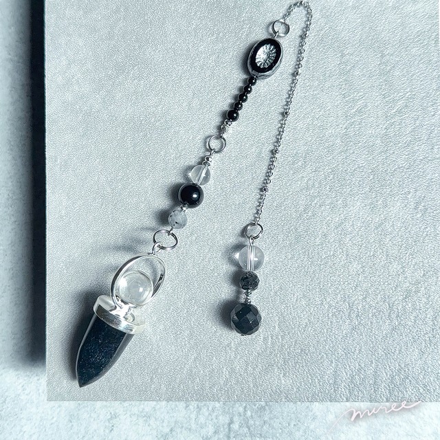 暗闇のトンネルを抜けるペンデュラム【ブラックトルマリン×ヒマラヤ水晶】black tourmaline pendulum