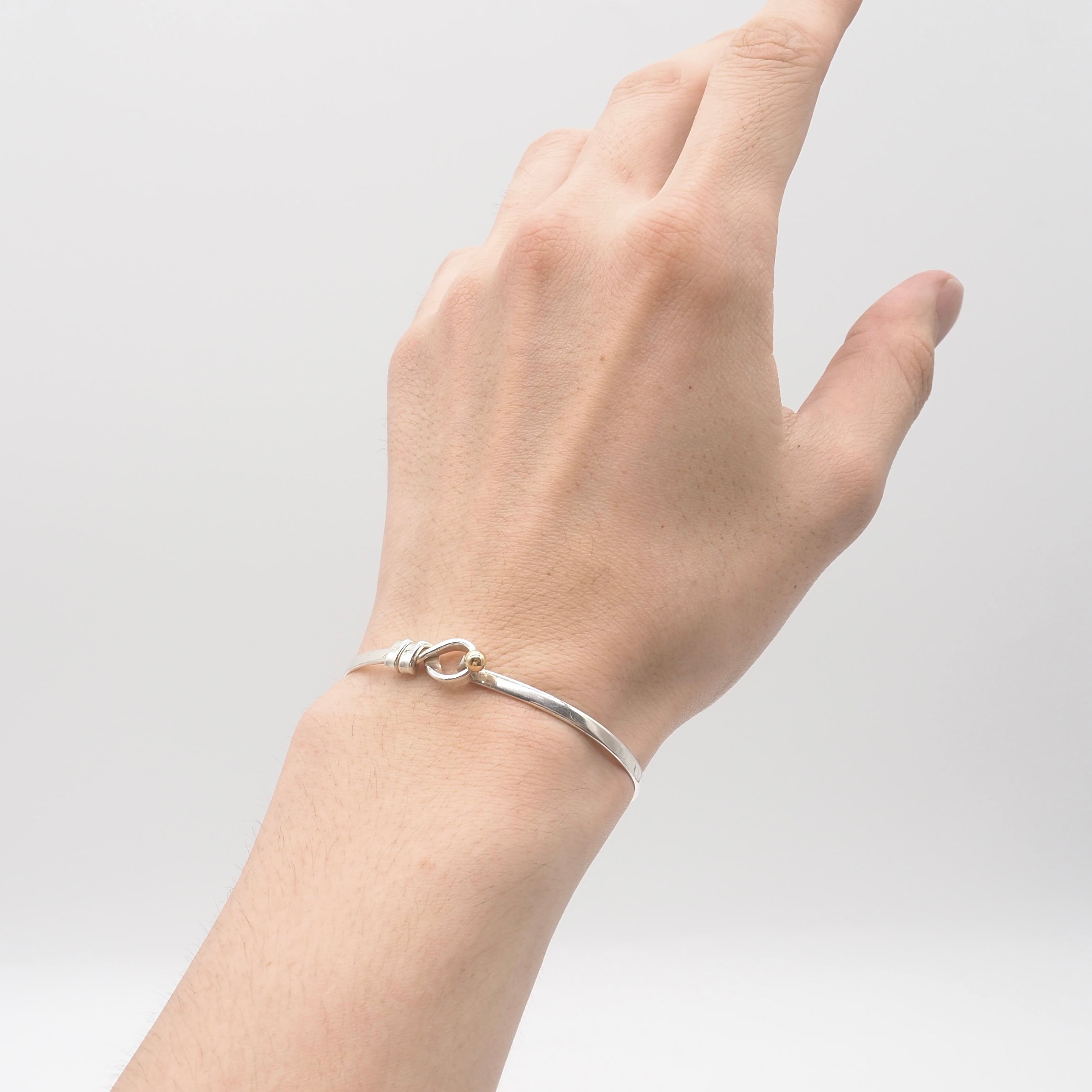 Tiffany&Co. フック&アイ バングル シルバー925 K18 ティファニー