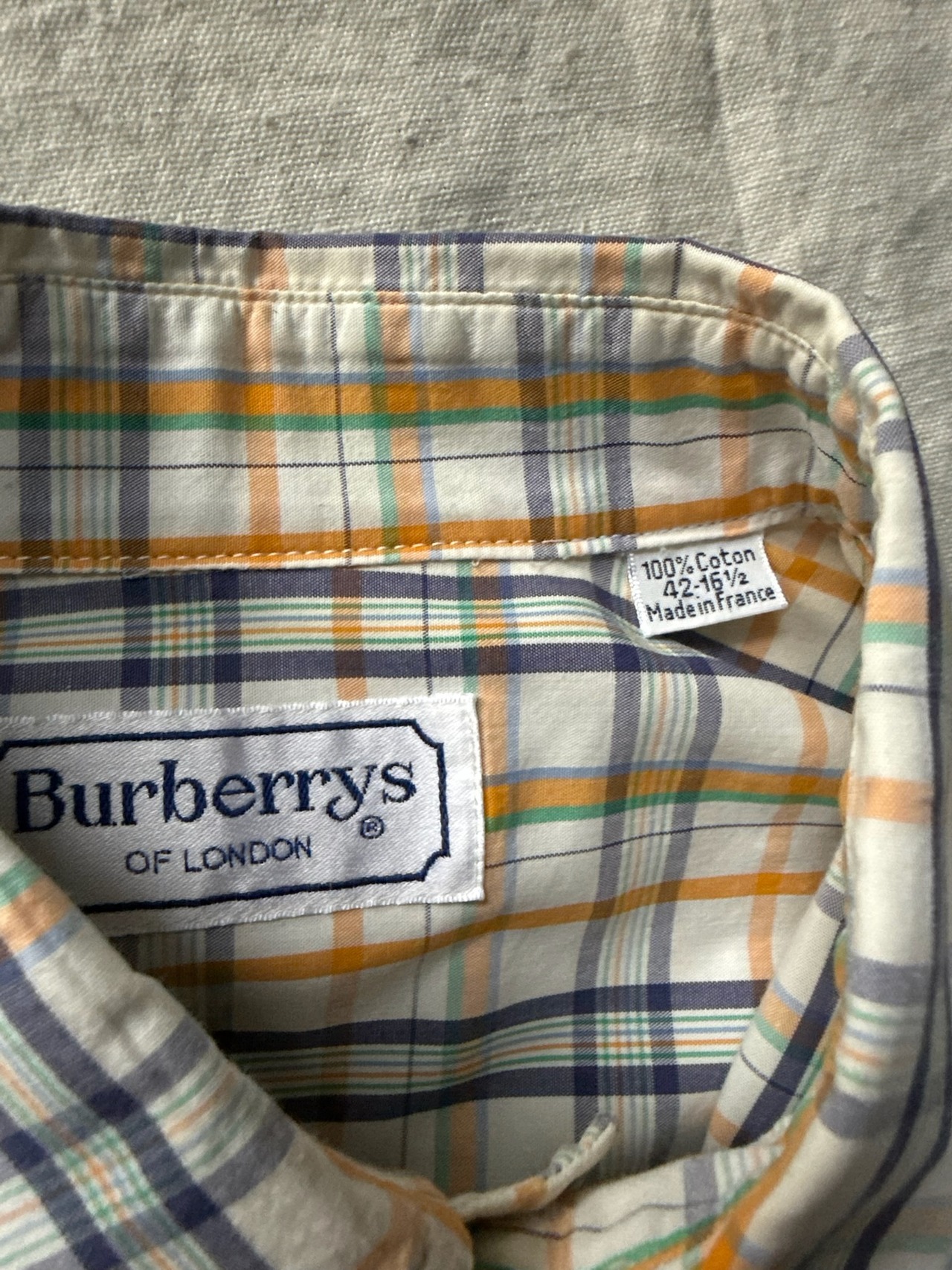 "BURBERRYS" Plaid pattern shirt