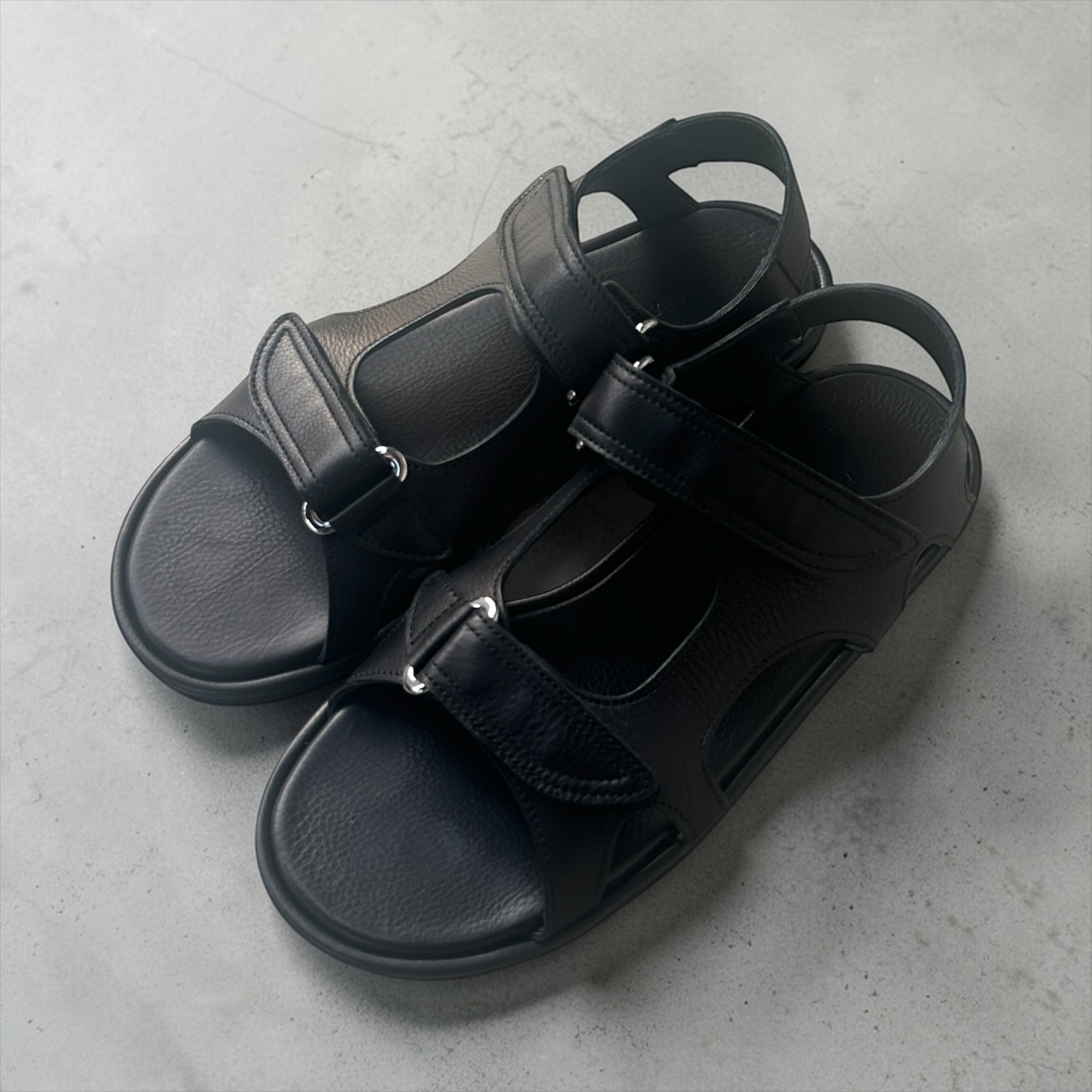 AURALEE  [SOFT LEATHER DOUBLE STRAP SANDALS]