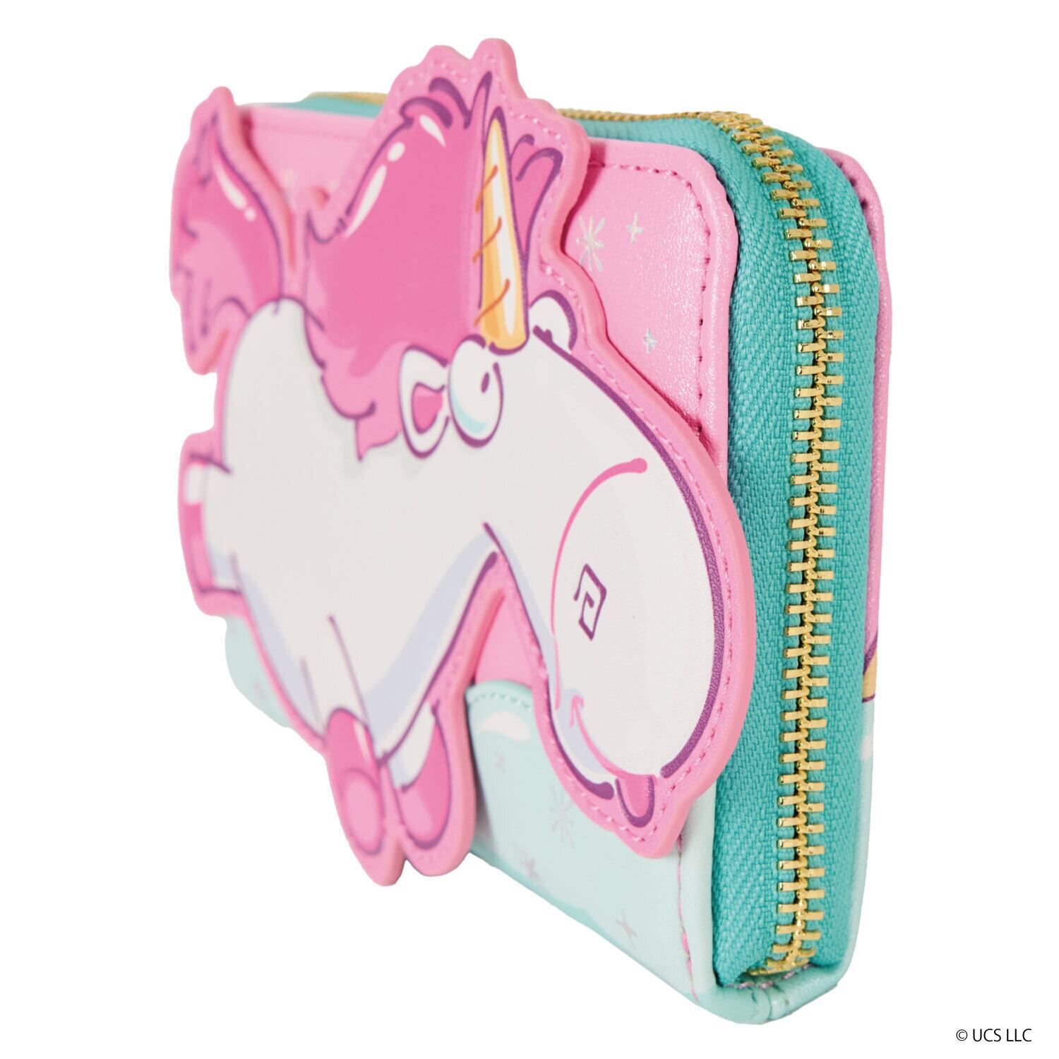 LF UNIVERSAL MINIONS FLUFFY UNICORN ZIP AROUND WALLET_DMWA0010