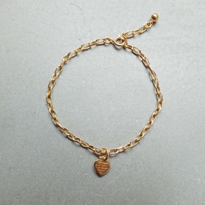 Heart Tag Bracelet (Gold) [WM-BC017]