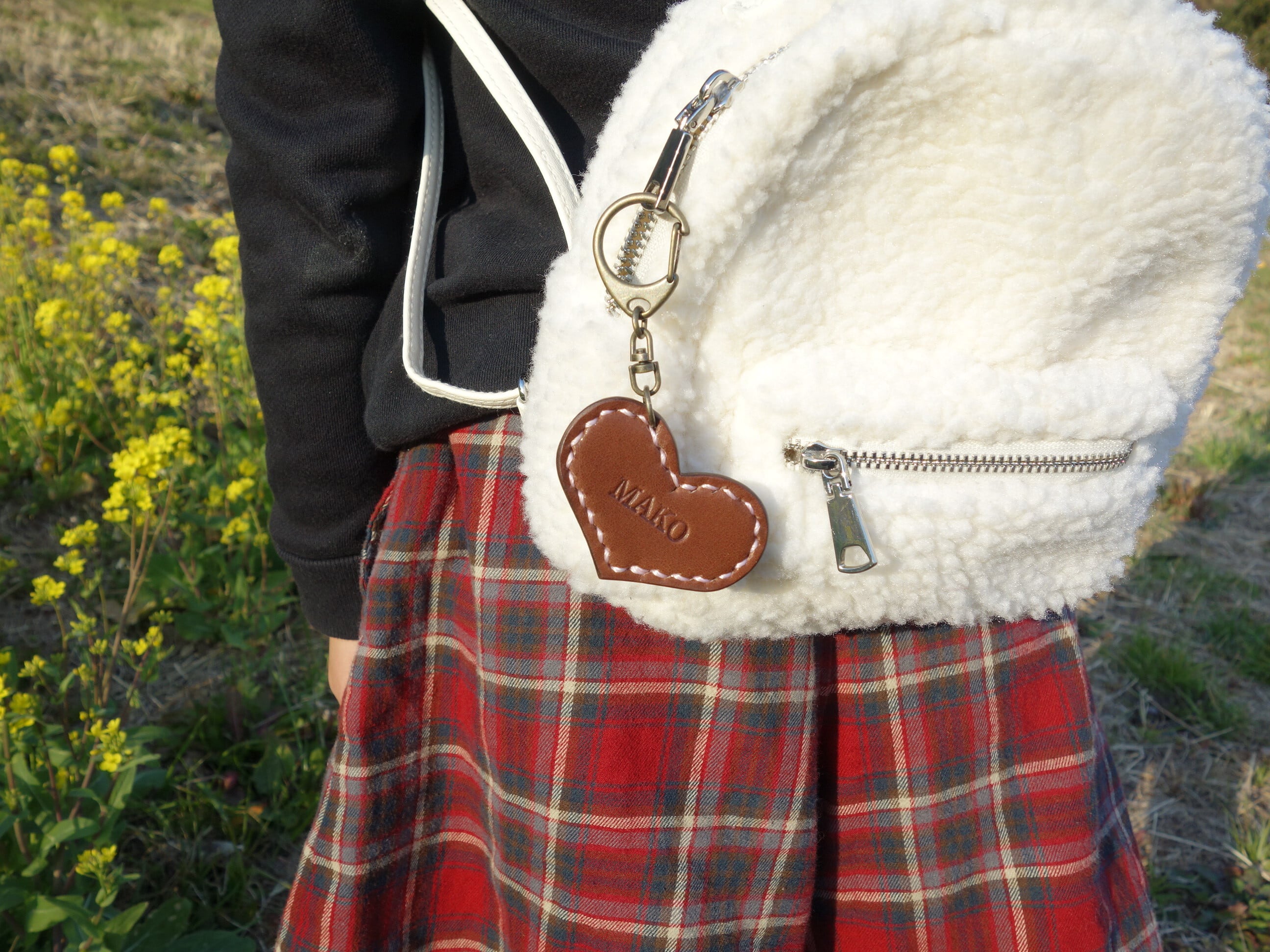 ◇◇【極上栃木レザー】名入れ無料 キーホルダー ハート◇◇ | 日本製