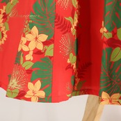 フラダンス 衣装 Hula Hawaii ワンピース ドレス レッド系 モンステラ柄 プルメリア柄 ハイネック 花柄 植物柄 ハワイアンプリント ハワイアン アロハ フラ ダンス レッスン 練習 赤 緑 黄 グリーン系 イエロー系 華やか 鮮やか かわいい おしゃれ 大人っぽい 練習着 レッスンウェア
