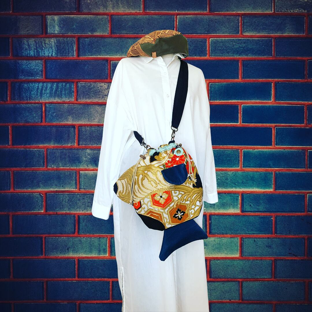 正絹袋帯リメイクバッグ ショルダーバッグ ぶち込め 