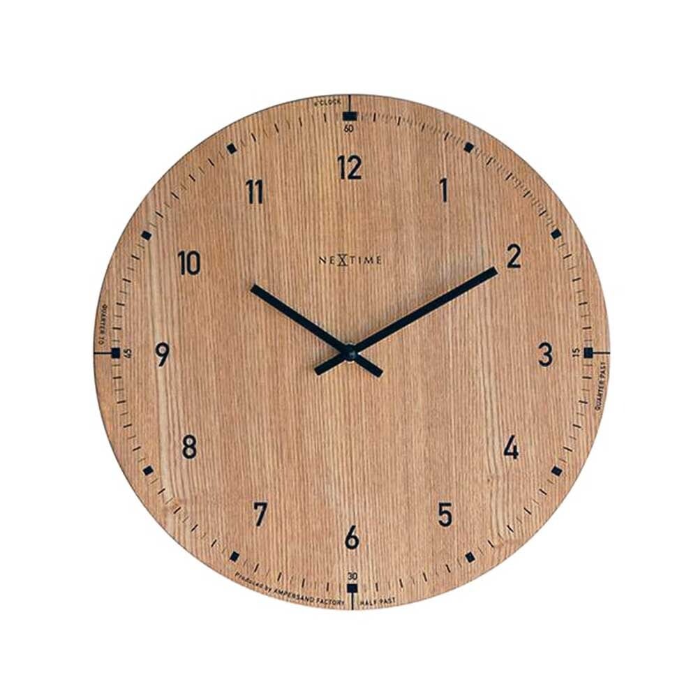 壁時計 掛時計 NEXTIME ネクスタイム ウォールクロック Bon ブラウン / NXT-J024 ナチュラル ウッド JAPANDI COLLECTION