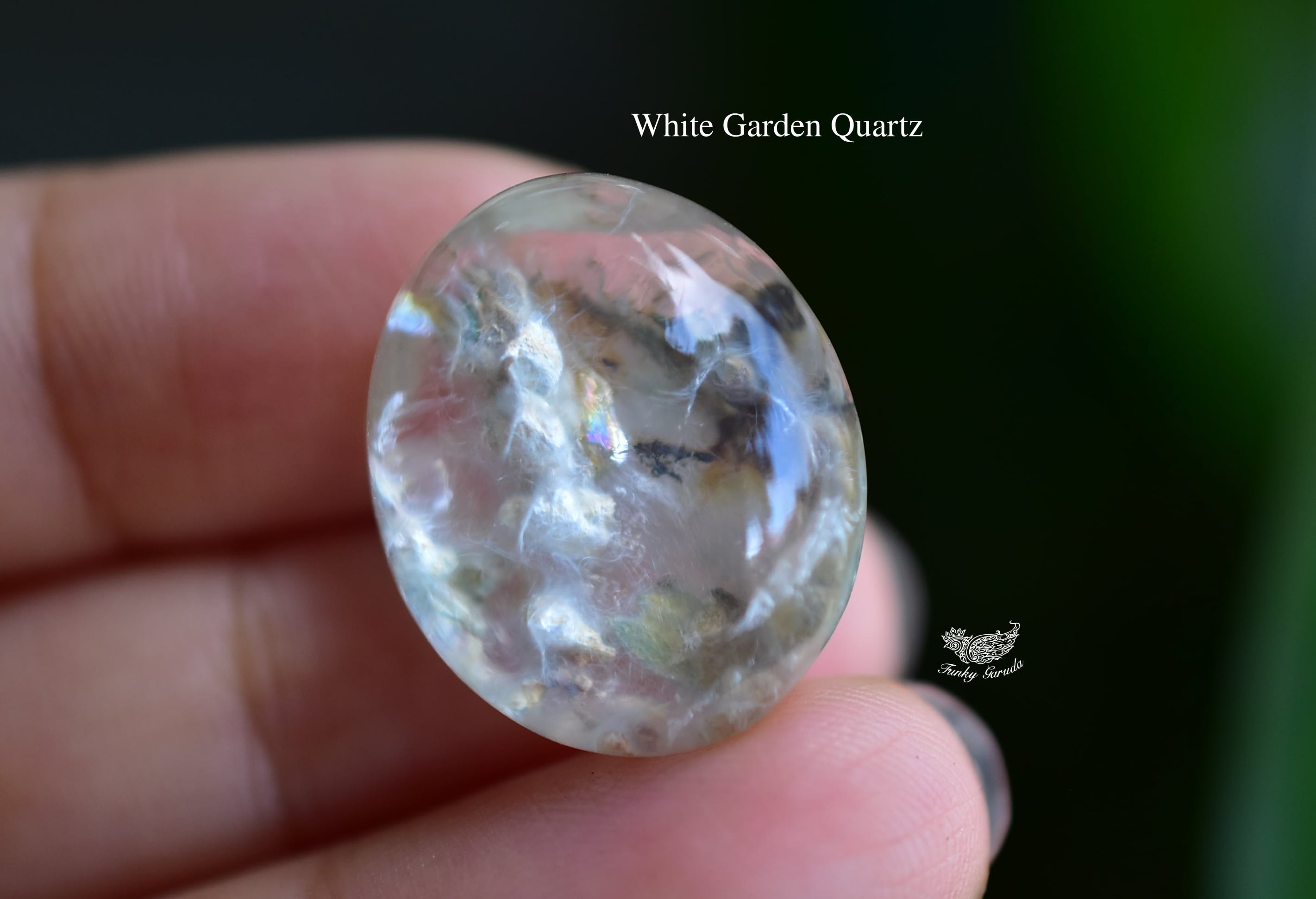 るぅ ホワイトガーデンクォーツ 天然無処理 ホワイトガーデンクォーツ ルース 天然石 天然石屋