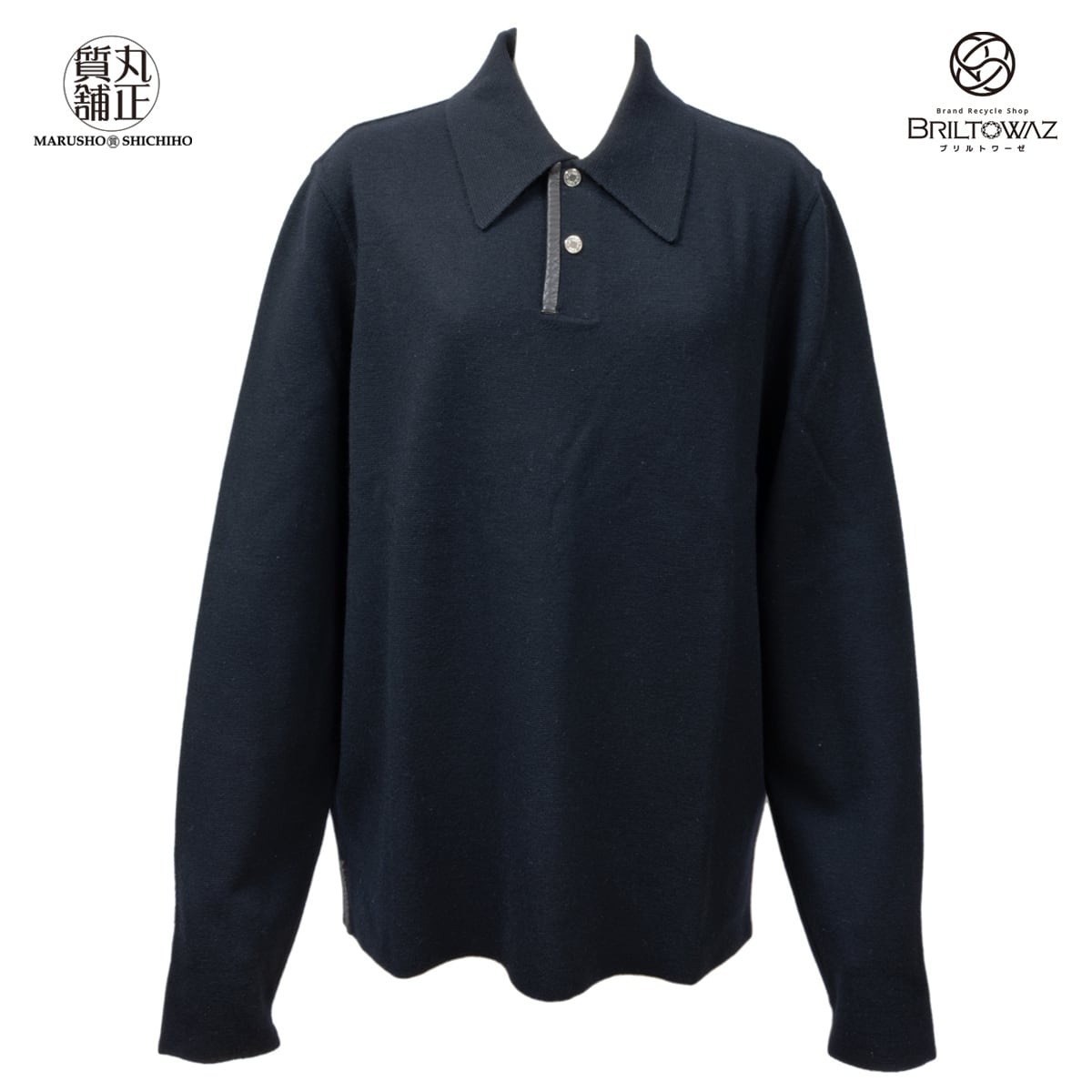 80's HERMES 長袖ポロシャツ エルメス