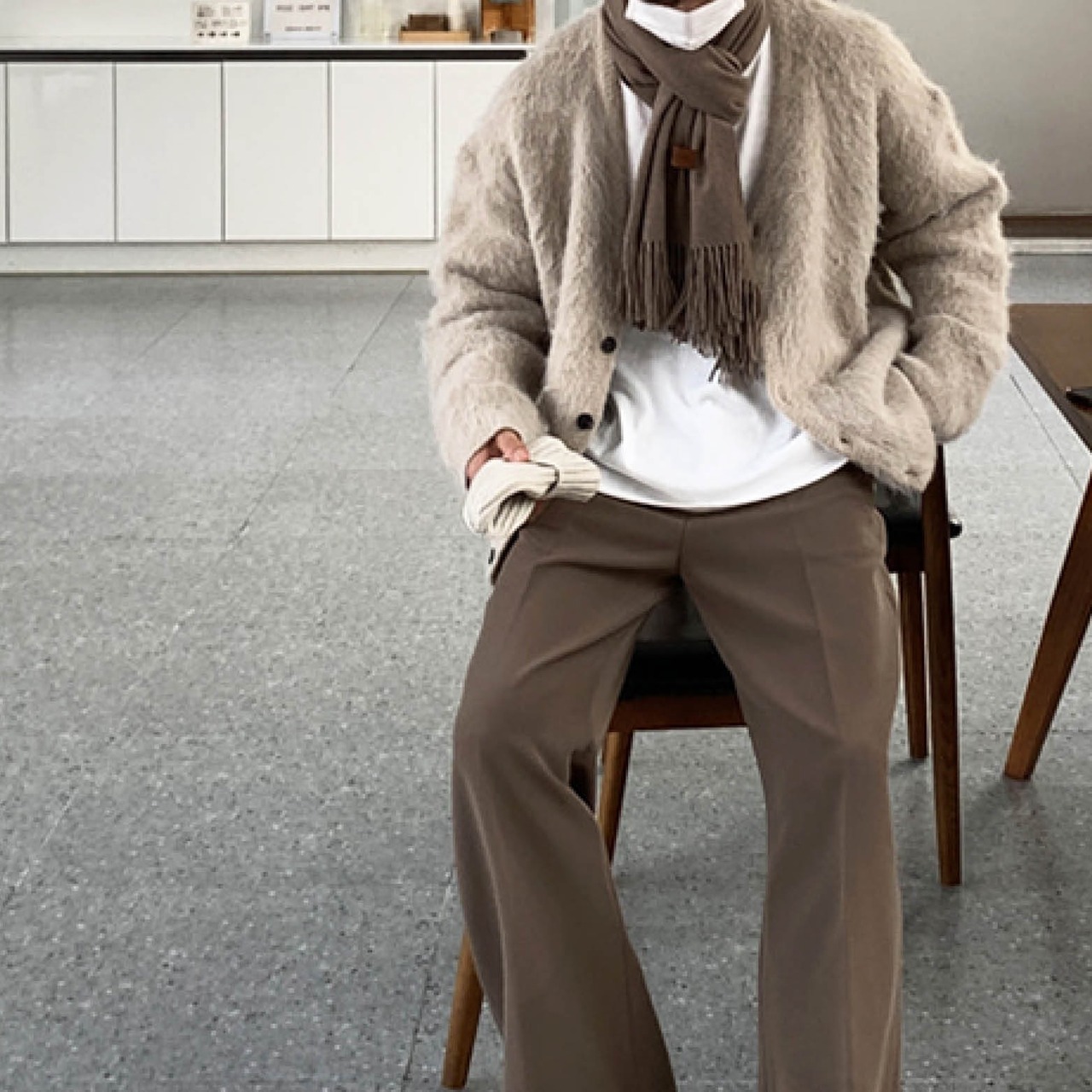 モヘアニットカーディガン　MT0070003