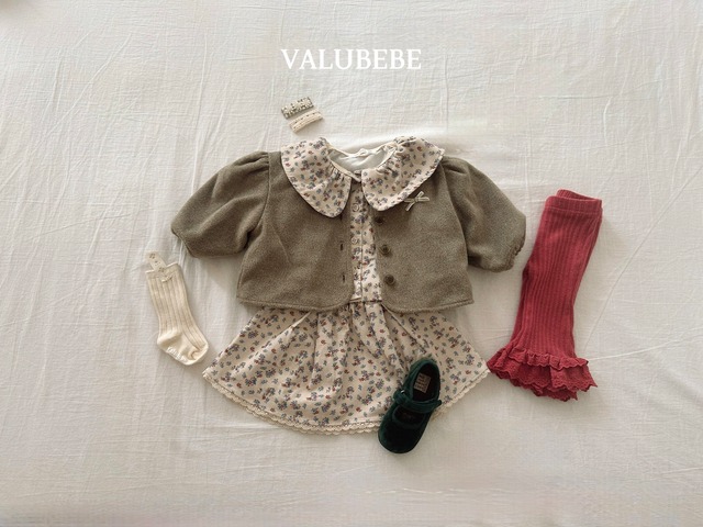 【予約/特典】valu bebe / Garnet flower skirt