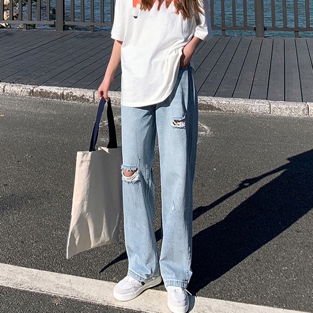 デニムワイドパンツ レディース ダメージ ジーンズ 韓国 大人 カジュアル きれいめ おしゃれ ストリート 大人可愛い 大人女子 | Ritz Chic | レディースファッション通販 デニムワイドパンツ レディース ダメージ ジーンズ 韓国 大人 カジュアル きれいめ おしゃれ ストリート 大人可愛い 大人女子 | Ritz Chic | レディースファッション通販