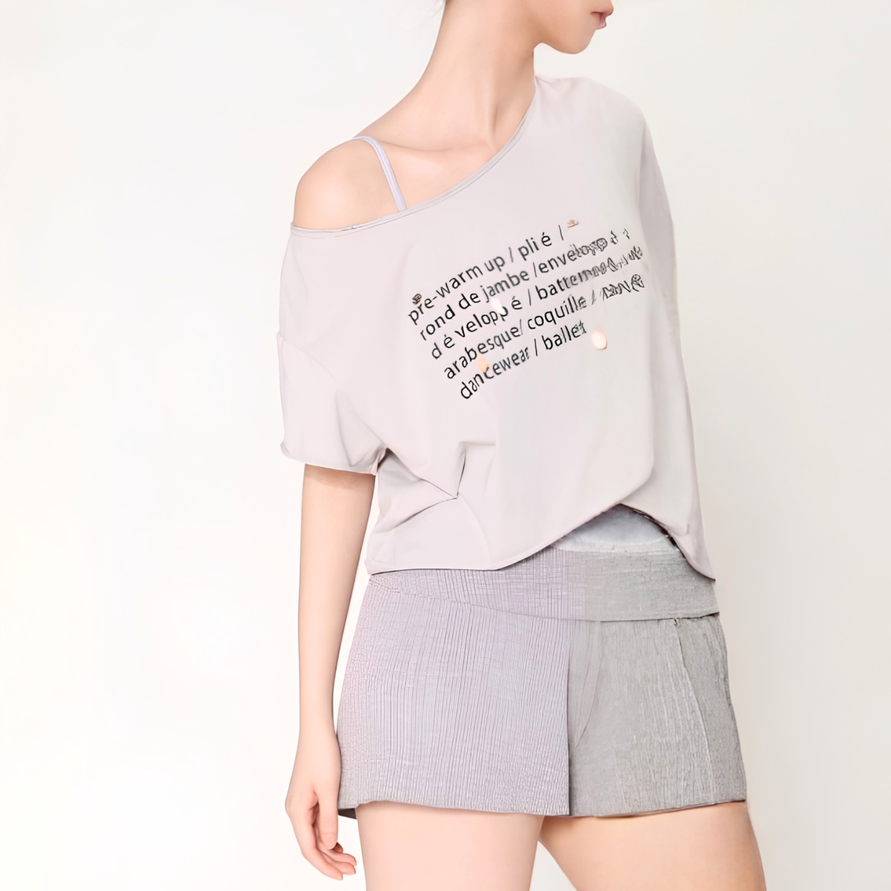 バレエワード クロップドTシャツ 2色展開 L1507
