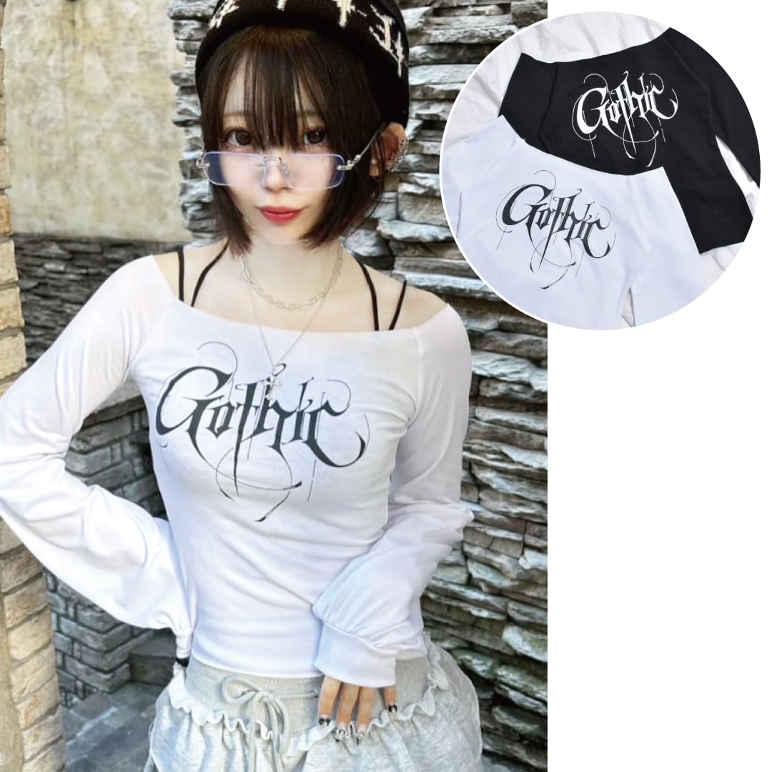 GothオフショルロンT | VOLCAN&APHRODITE