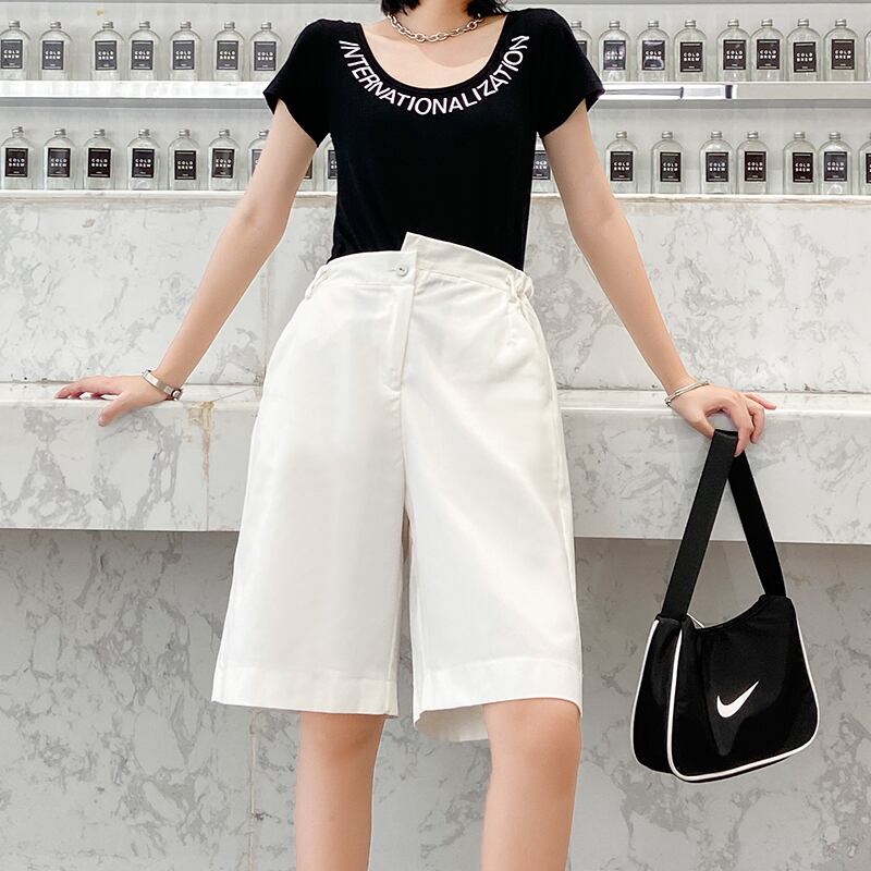 パンツ サマー薄手レディースルーズハイウェストウェストカジュアル 大きめサイズ 夏物 ラブタオタオダレンハウス86421167335