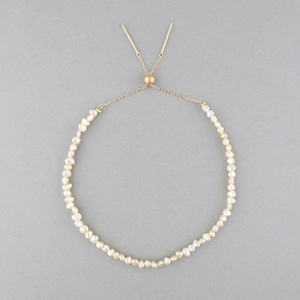 Akoya keshi pearl bracelet　<cream>