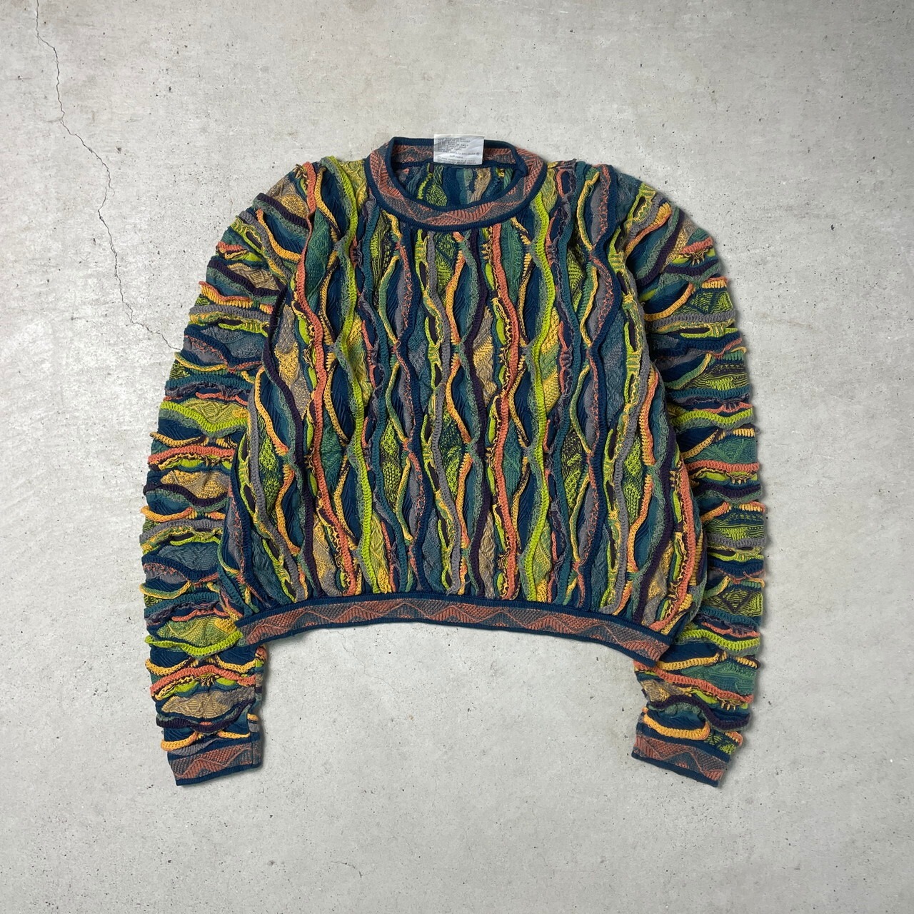 90年代 オーストラリア製 COOGI クージー 3Dニット セーター メンズXS 