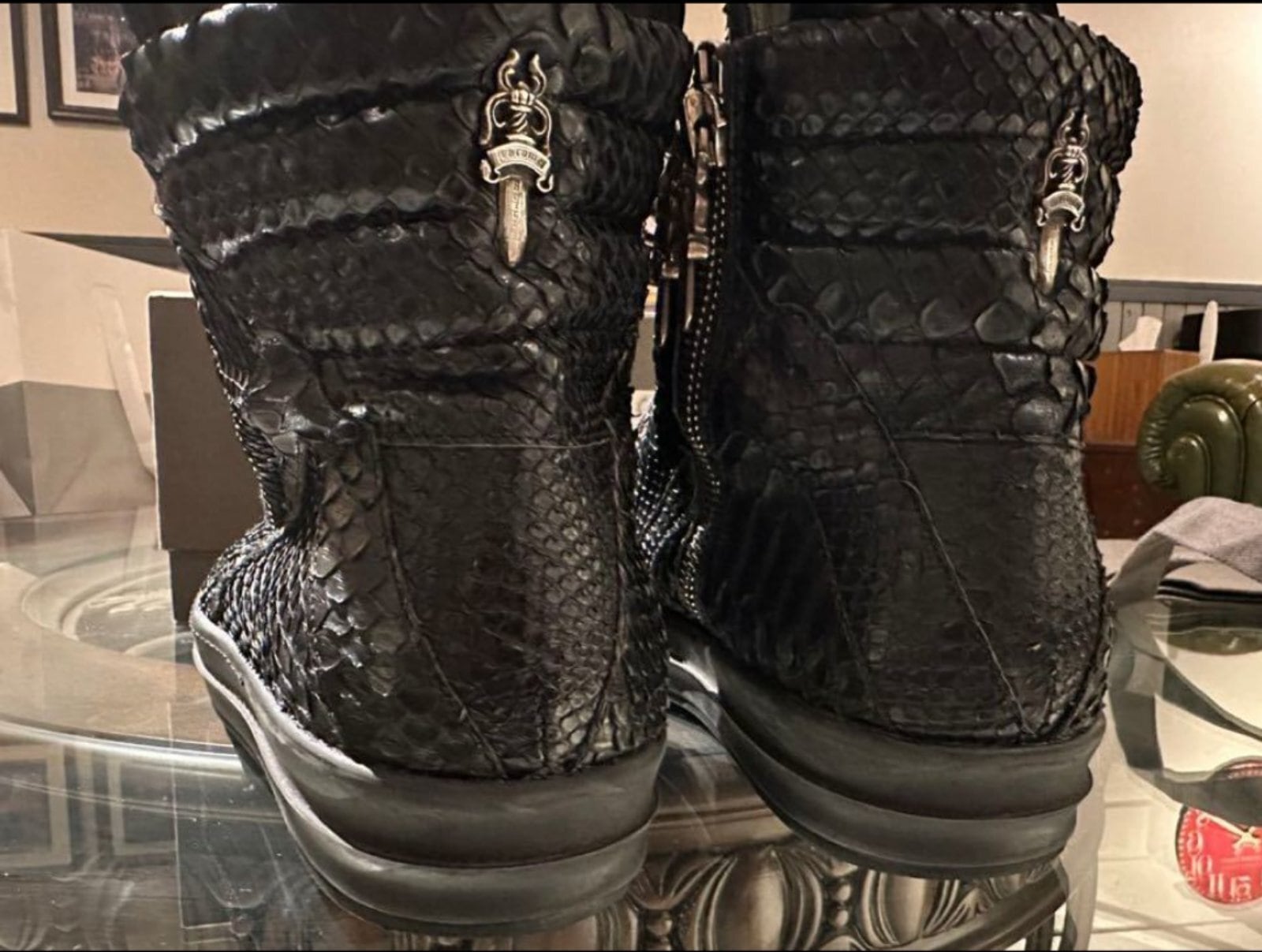 CHROME HEARTS クロムハーツ リックオウエンス パイソンレザー CHROME HEARTS クロムハーツ リックオウエンス パイソンレザー