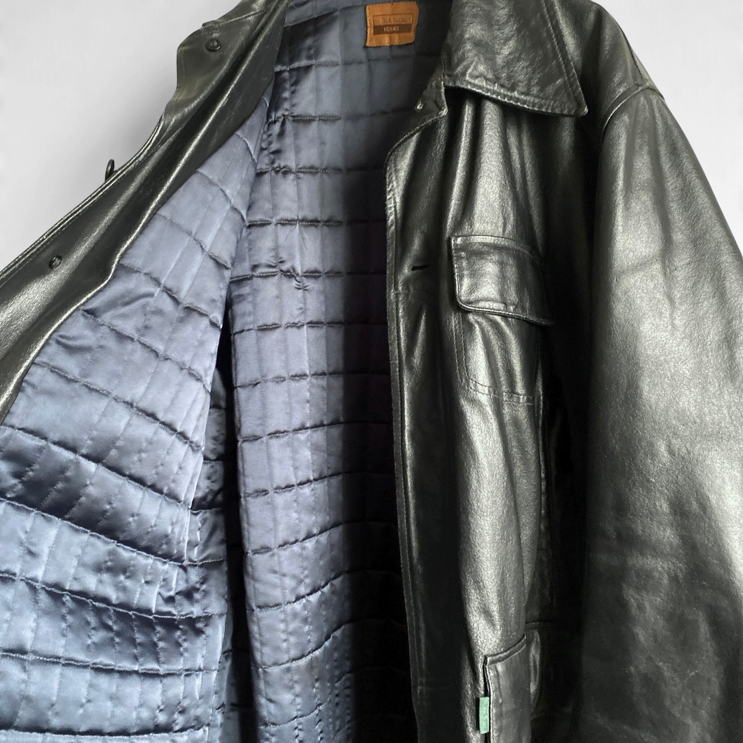 90s イングランド製 Paul Smith Jeans レザーカーコート 黒 90s Paul Smith Jeans leather carcoat | CLOSE CLOTHES