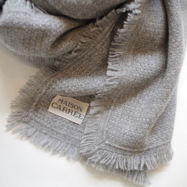 MAISON CARRÉE CASHMERE Fringe STOLE "MIX GRAY"