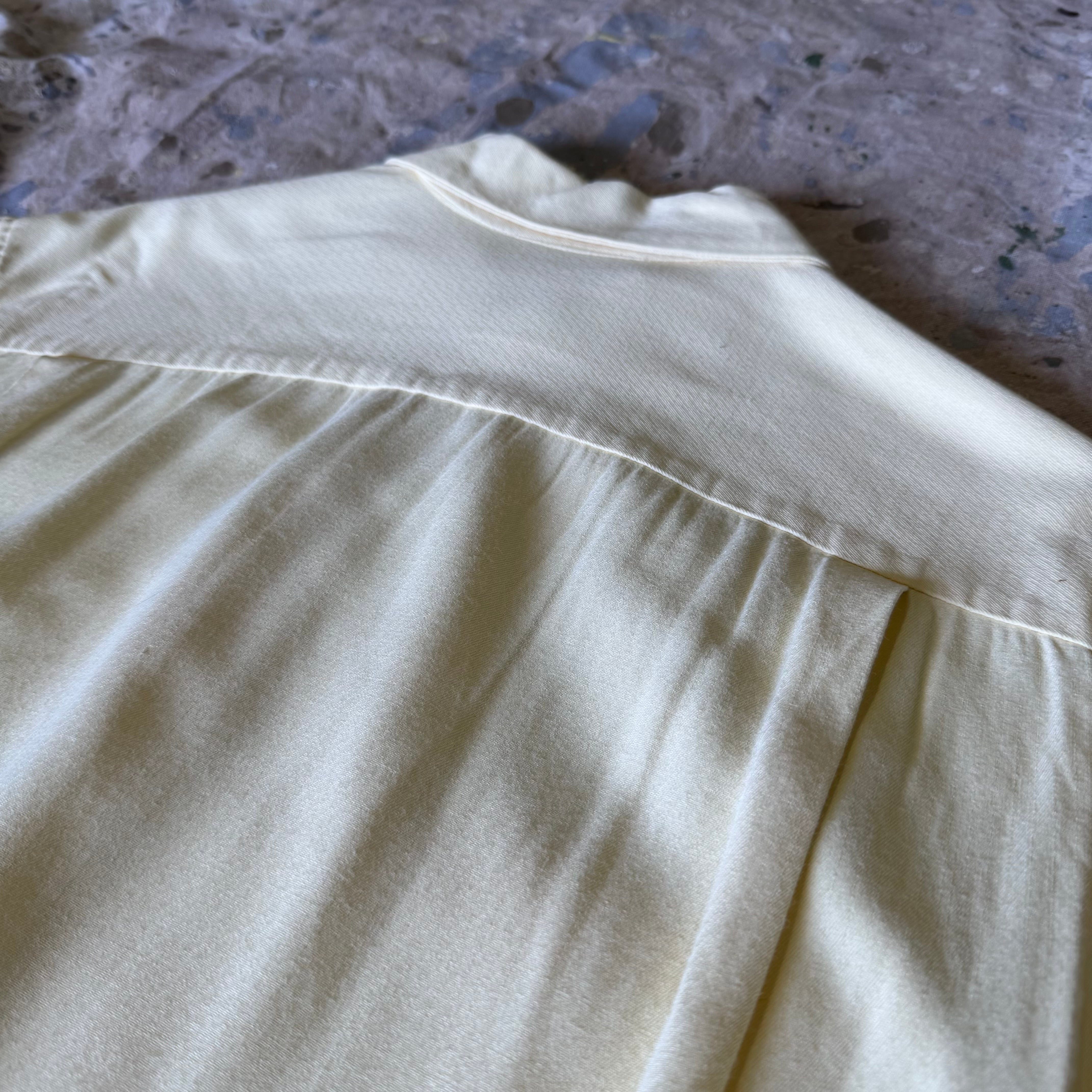 50s Sea Island レーヨンシャツ 解禁 イエロー M | 古着屋 savvy