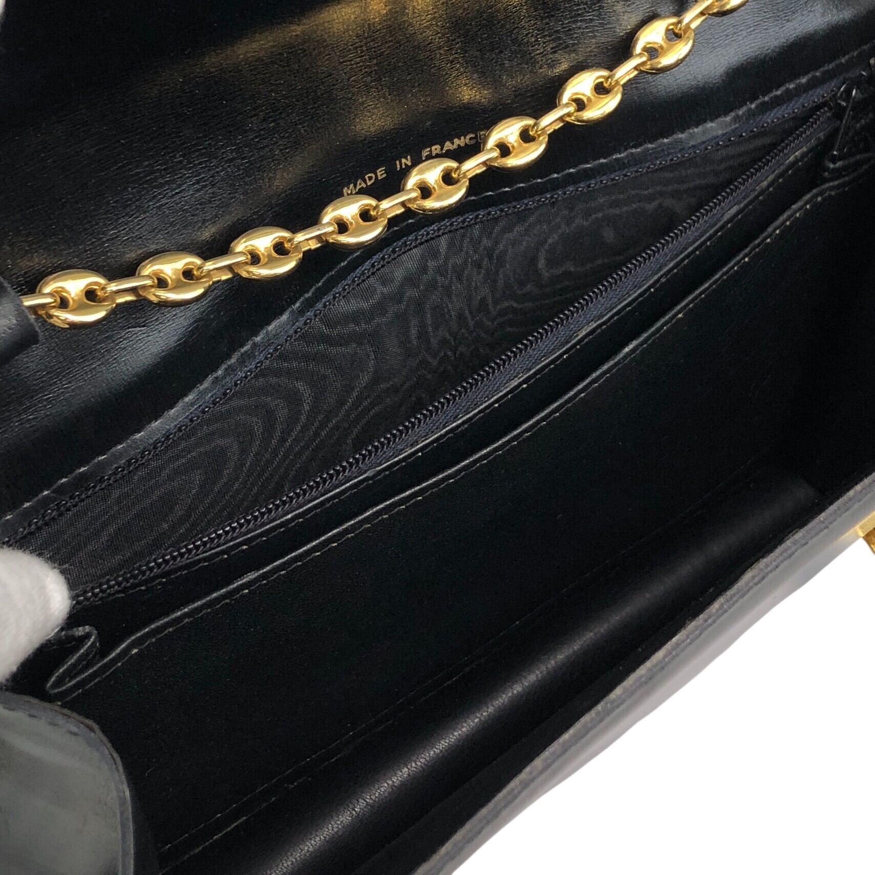 CELINE セリーヌ ショルダーバッグ ブラック トリオンフ レザー