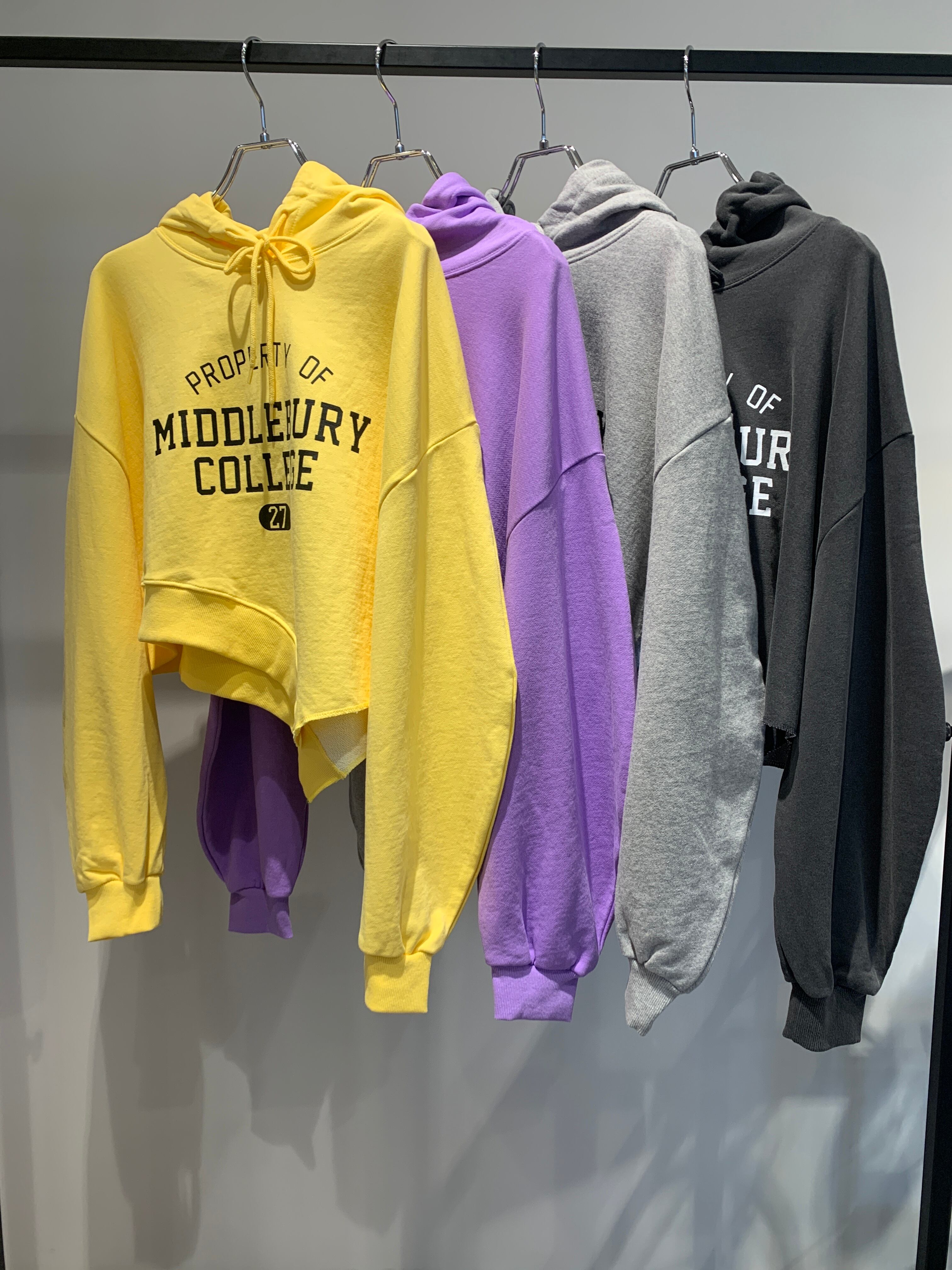 asymmetry cropped hoodie