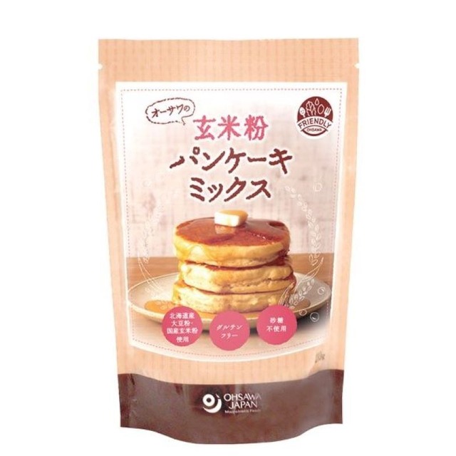 オーサワの玄米粉パンケーキミックス　200g