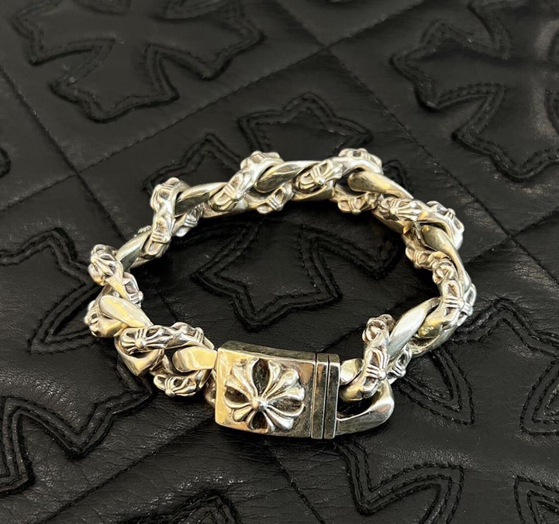CHROME HEARTS CH Plus Fancy Chain Bracelet 15 LINK クロムハーツ CH