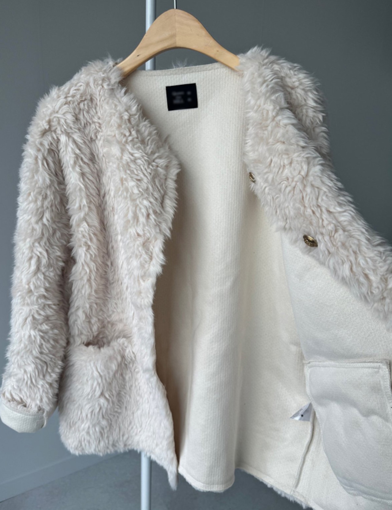 【新作5%OFF・3日間】Wool Half Boa Coat_onecolor