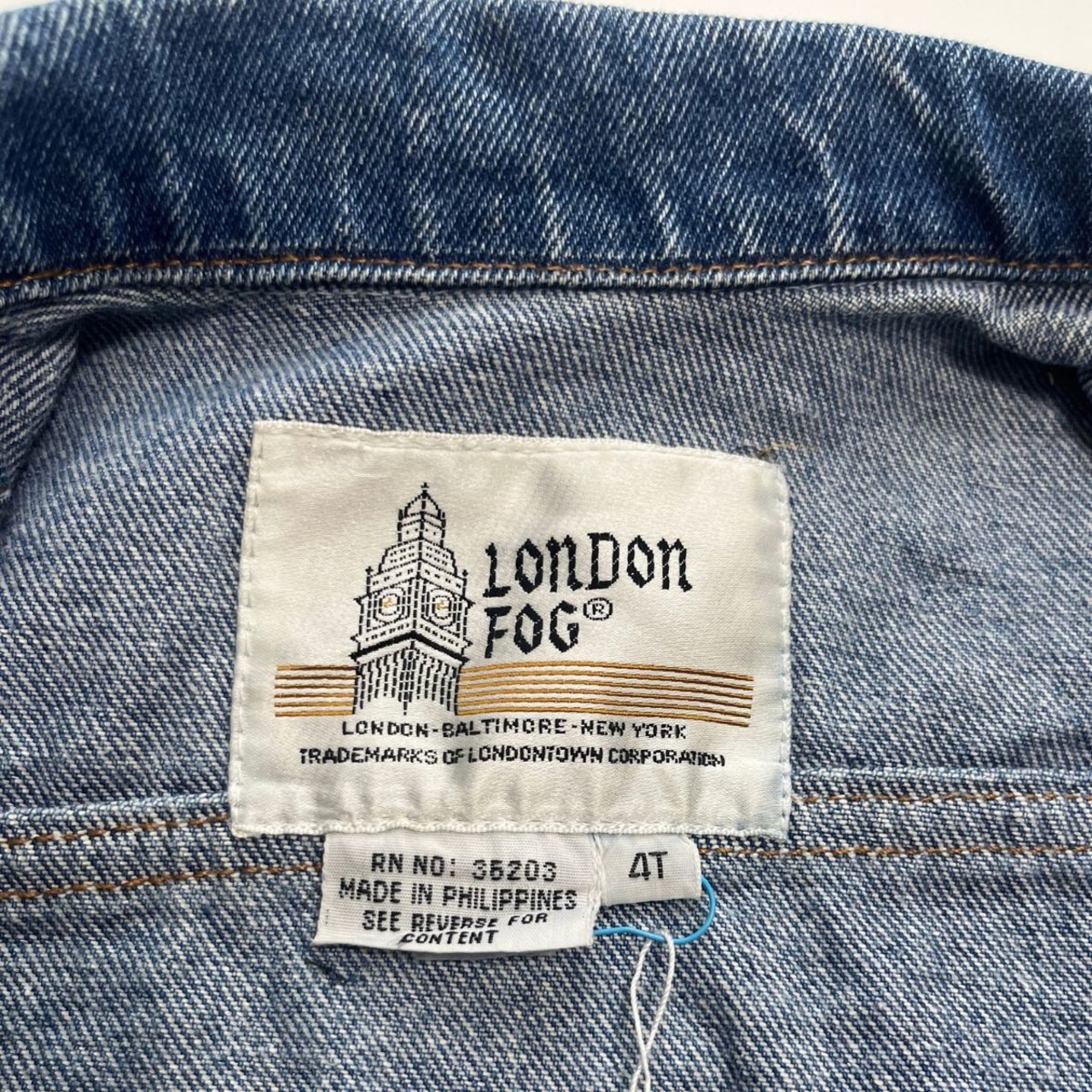 ＜VINTAGE＞Kids London Fog Denim Jacket 4T (2610JK03)｜キッズ ロンドンフォグ ヴィンテージ デニムジャケット - 7