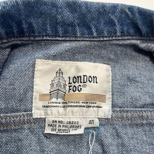 ＜VINTAGE＞Kids London Fog Denim Jacket 4T (2610JK03)｜キッズ ロンドンフォグ ヴィンテージ デニムジャケット