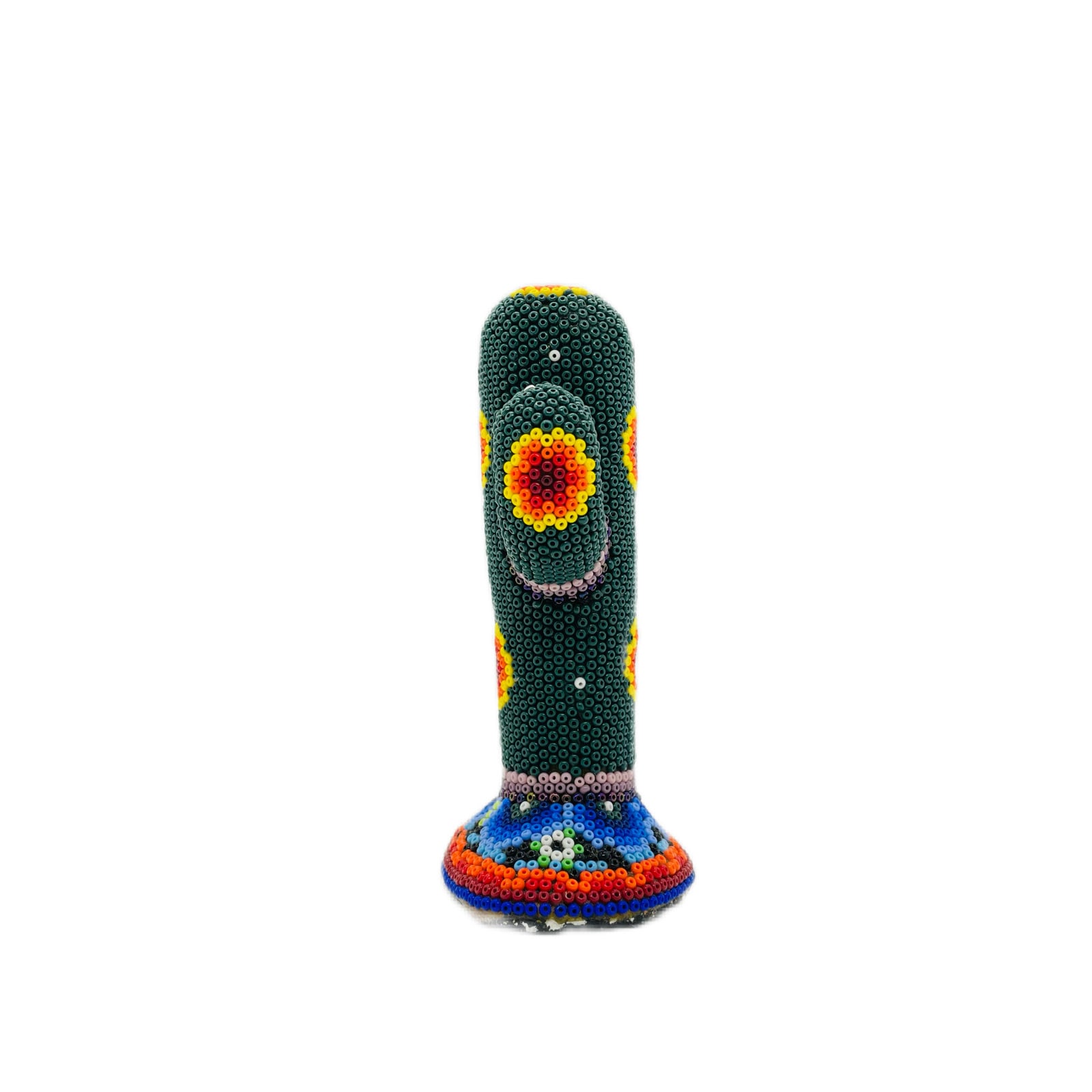 ウィチョル族ビーズアートオブジェ サボテン Huichol Bead Art Object