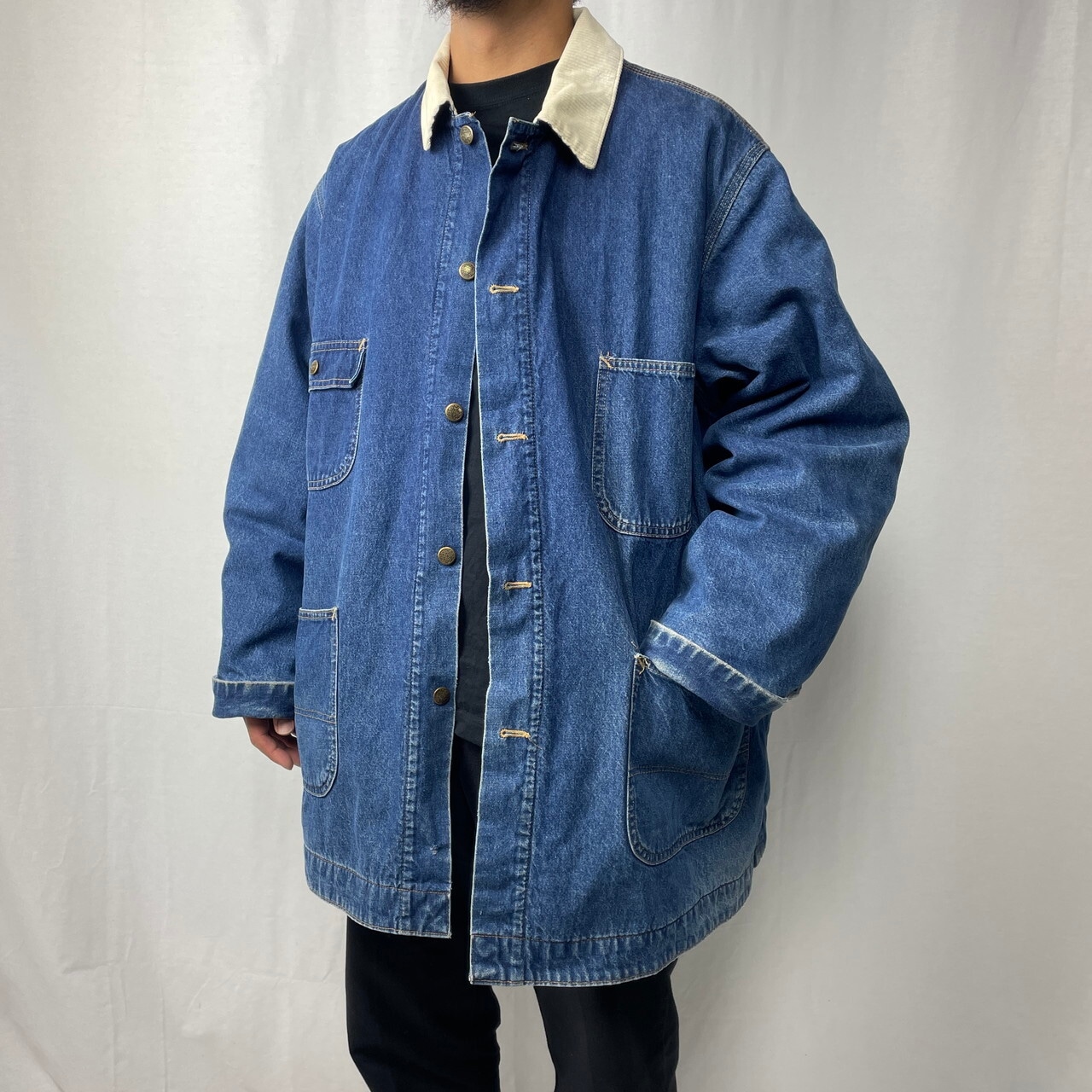 90年代 USA製 ROEBUCKS ローバックス カバーオール メンズXL相当 古着 