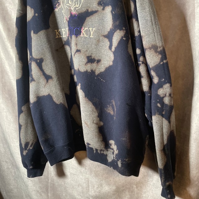 purple embroidery over size sweat