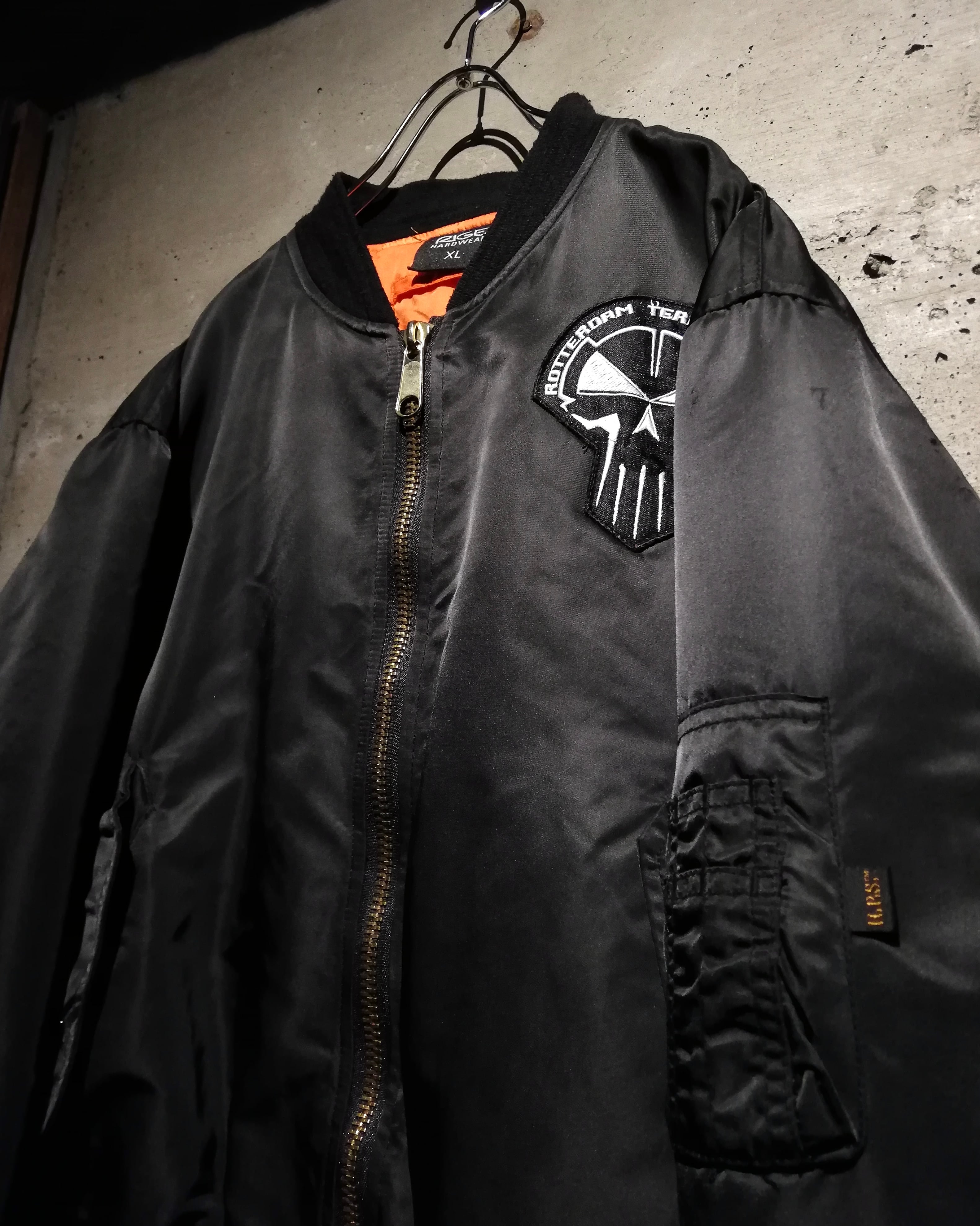 Caka】“Rotterdam Terror Corps”Skull Patch Design Vintage Loose MA