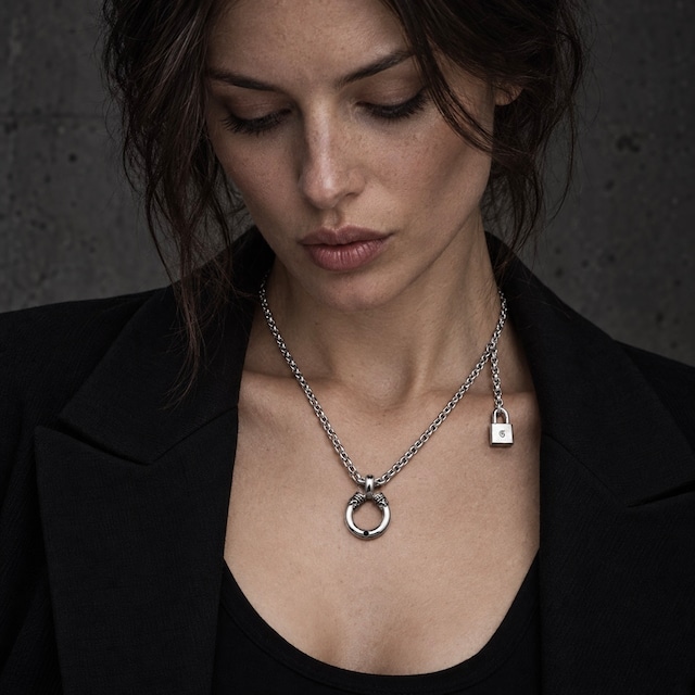 CROWN HORSESHOE w/ BLACK DIAMOND NECKLACE / クラウンホースシューブラックダイヤモンドネックレス CROWN HORSESHOE w/ BLACK DIAMOND NECKLACE / クラウンホースシューブラックダイヤモンドネックレス