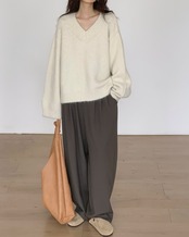 Vneck french loose Sweater T20049