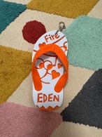 ハンドメイドキーホルダー  FIRE EDEN（オレンジ）