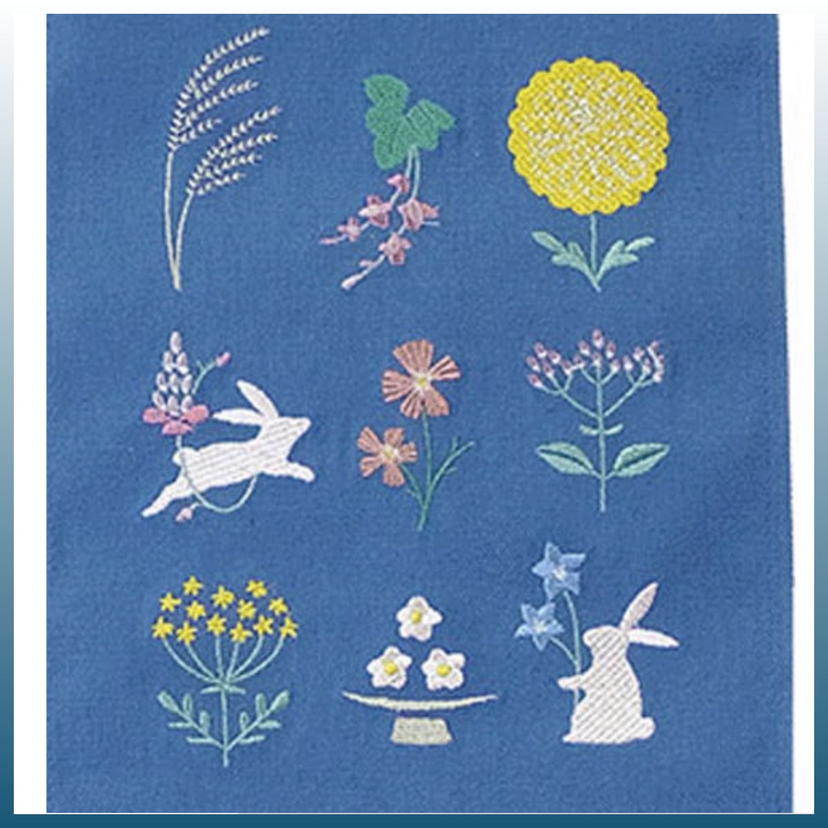 刺繍タペストリー お月見 うさぎ | うさぎセレクトショップ森音