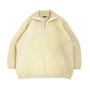 USED 90’s DKNY, half zip wool sweater - cream