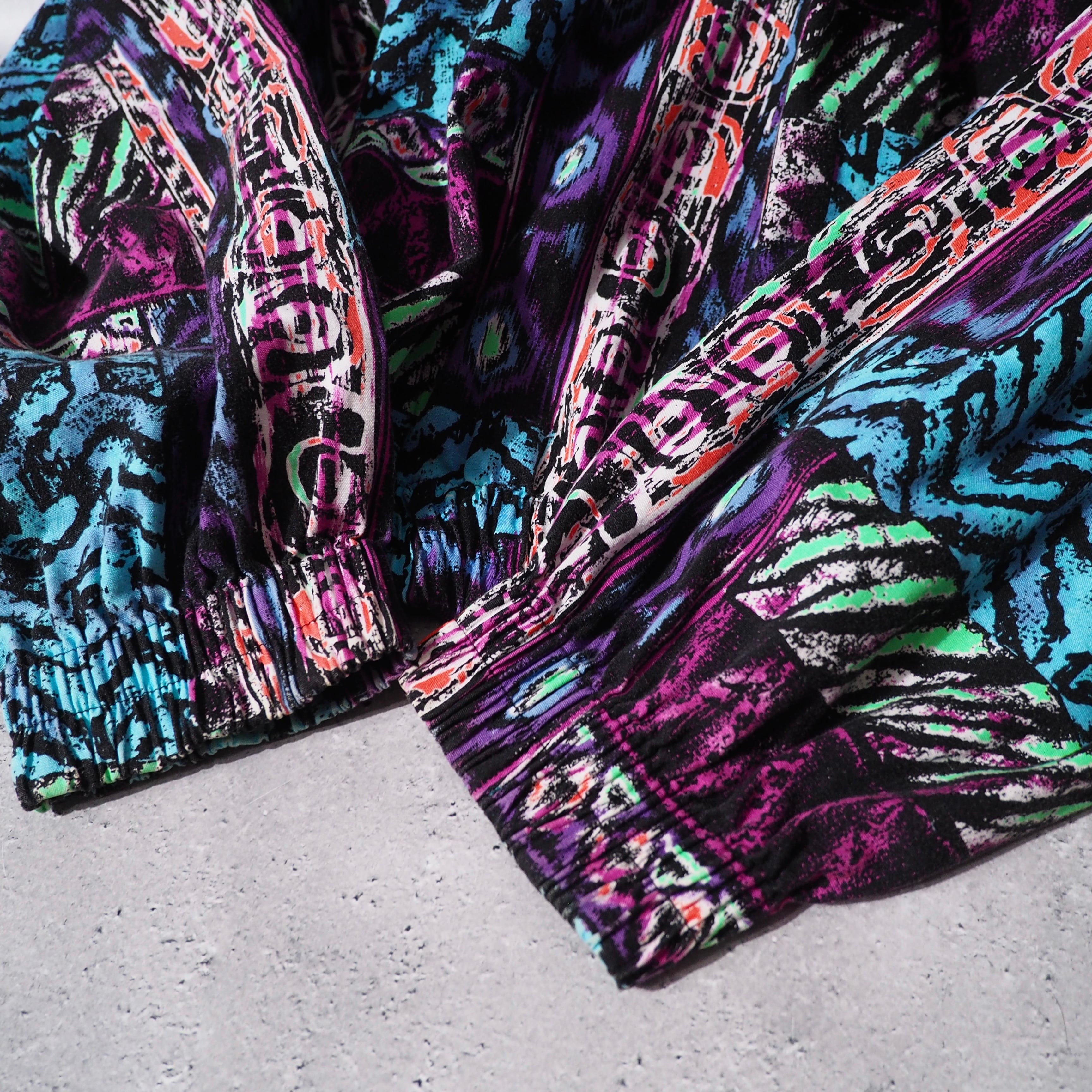 1980s Beautiful Psychedelic pattern vintage loose full zip Parker